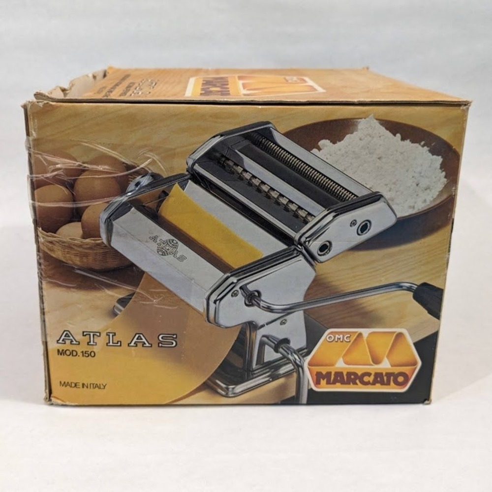 Marcato Atlas Mod 150 Pasta Maker Machine Made in Italy Vintage Chrome Steel - Picture 6 of 6